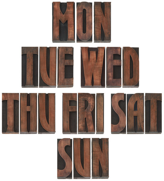 Days of the Week Cutout