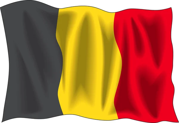 Bandiera belga — Vettoriale Stock