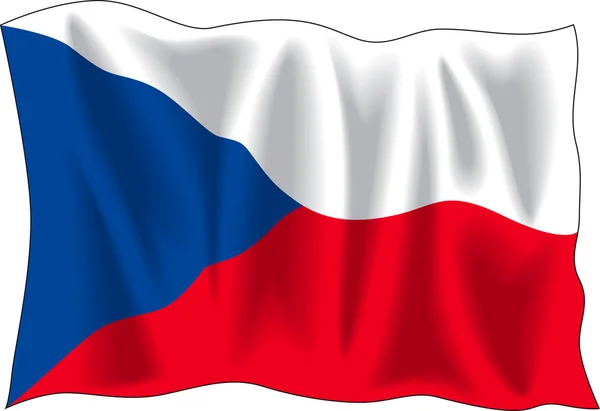 Bandiera della repubblica ceca — Vettoriale Stock