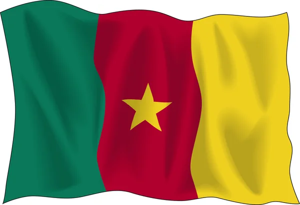 Kamerun-Flagge — Stockvektor