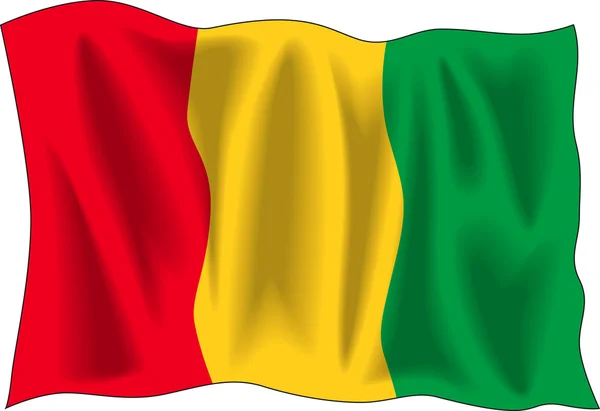 Bandera de Guinea — Vector de stock