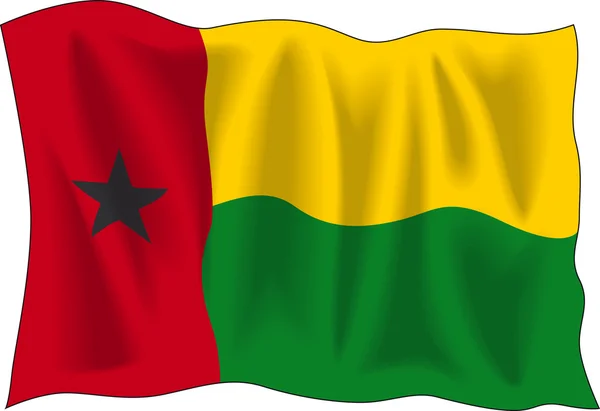 Flagga Guinea-Bissau — Stock vektor