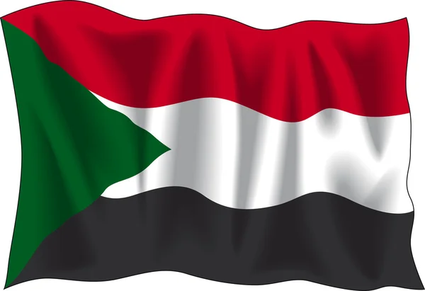 Bandeira do Sudão — Vetor de Stock