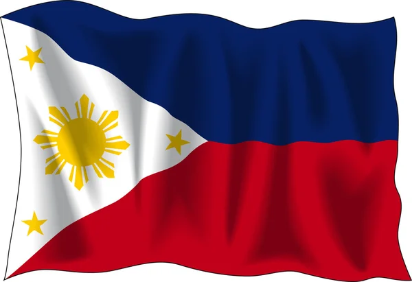 Flagga Filippinerna — Stock vektor