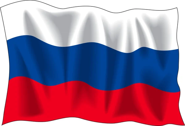 Bandera de Rusia — Vector de stock