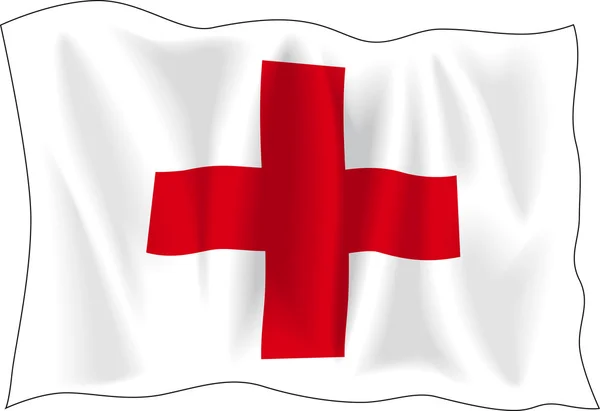 红十字会的旗帜 — 图库矢量图片