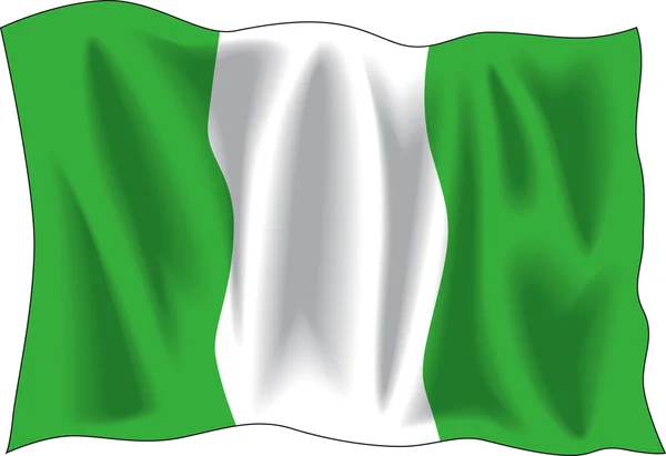 Drapeau nigérian — Image vectorielle