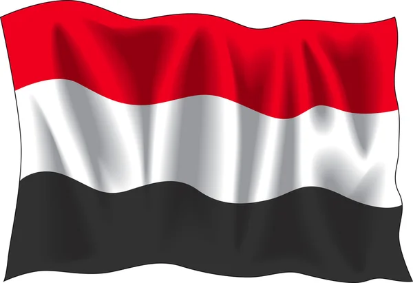 Bandera de Yemen — Vector de stock