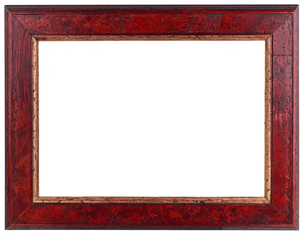 Quadro de madeira vermelho escuro velho — Fotografia de Stock