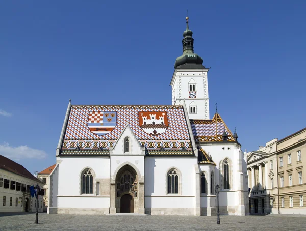 Церква Святого Марка Загреб, Хорватія — стокове фото