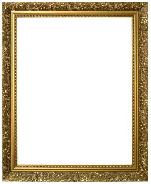 Golden Picture Frame Cutout — Stock Photo, Image