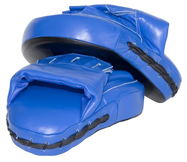 Blauer Stanzfokus Handschuhe Ausschnitt — Stockfoto