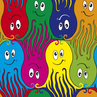 Tessellated Octopus Pattern clipart