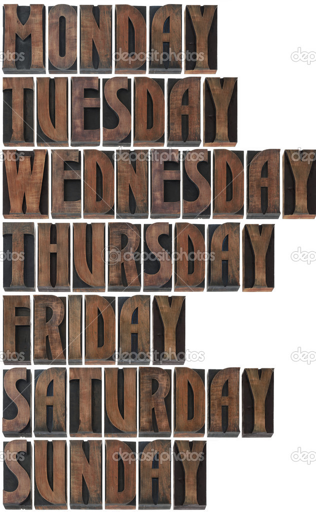 Days of the Week Cutout