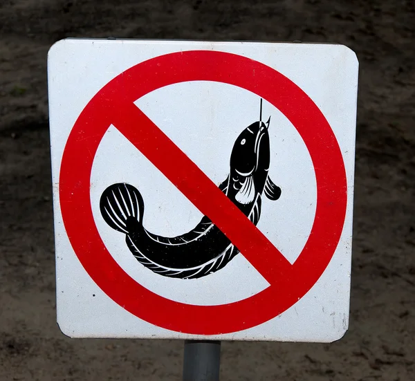 Das Zeichen für keine Fischerei — Stockfoto