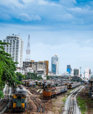 tren ve parçaları, Bangkok, Tayland hua lampong istasyonu