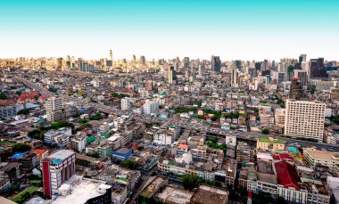 bangkok şehir, Tayland'ın hızlı şekilde havadan görünümü