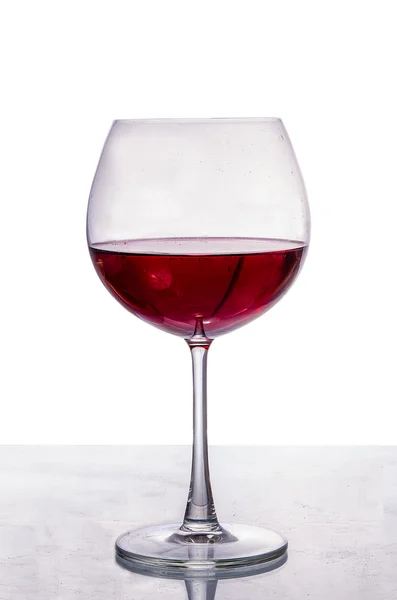 A glass of red wine isolated on white background — Stock Photo, Image