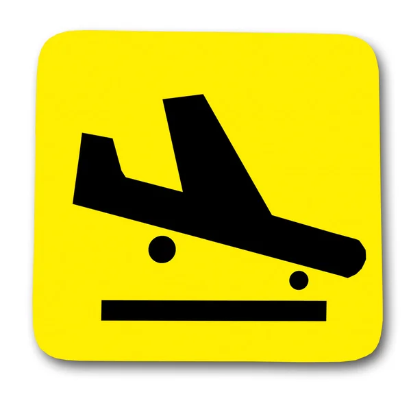 Sign airplane isolated on white background — Stock Photo, Image