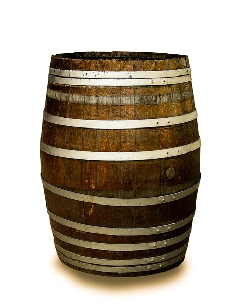 Wine barrel isolated on white background — Stock Photo, Image