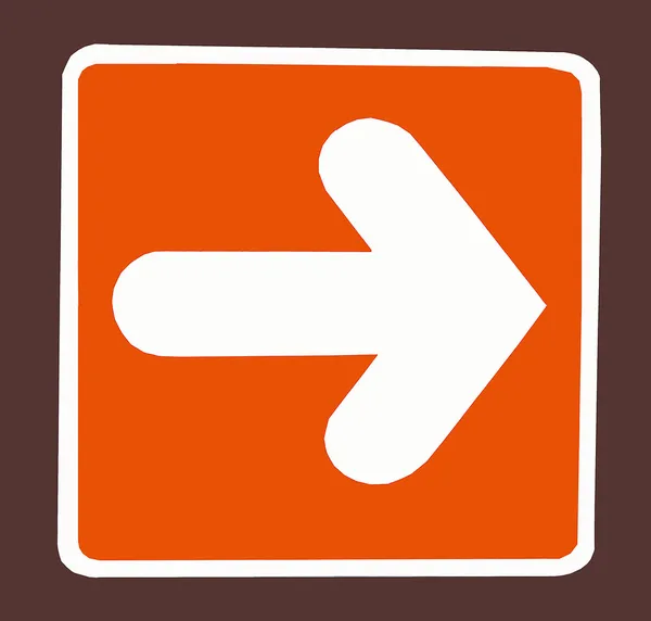 Sign arrow to right side — Stock Photo, Image