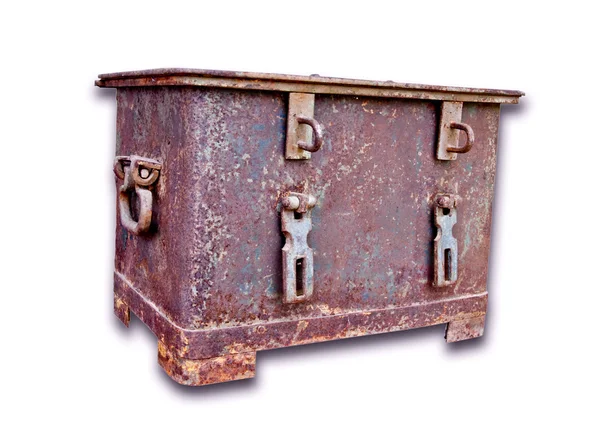 A caixa Vintage isolada no fundo branco — Fotografia de Stock