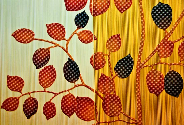 抽象的な葉のテクスチャーのセラミック — ストック写真