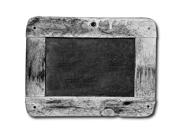 白い背景上に分離されて古い木製黒板 — ストック写真