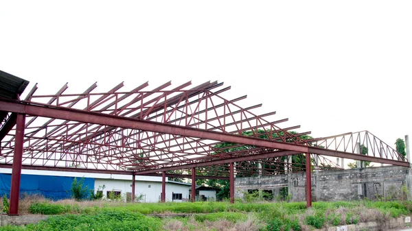 The Assembling steel structure of factory — Stock Photo, Image