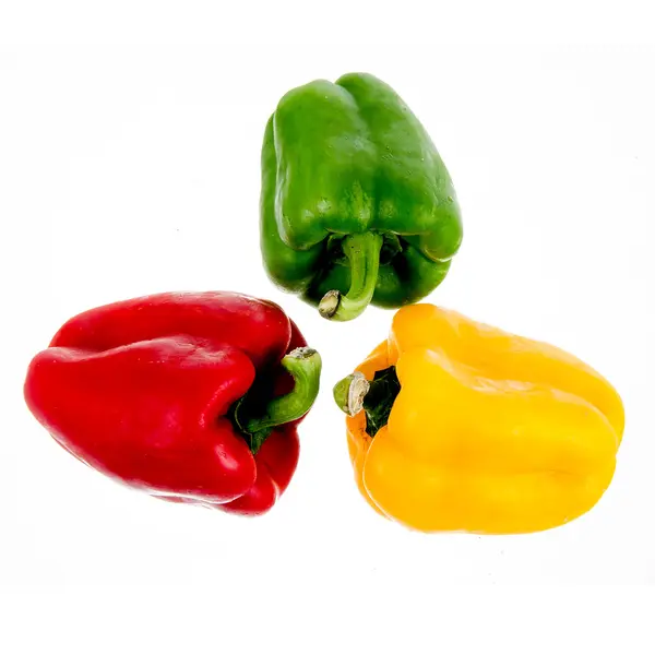 Bell peppers isolated on white background — Stock Photo, Image