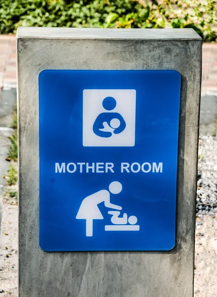 Signo de cambio de madre y bebé — Foto de Stock