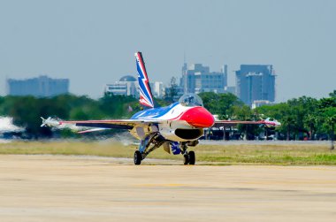 Bangkok Tayland - 23 Mart: Akrobatik Britling Jet takım Pe