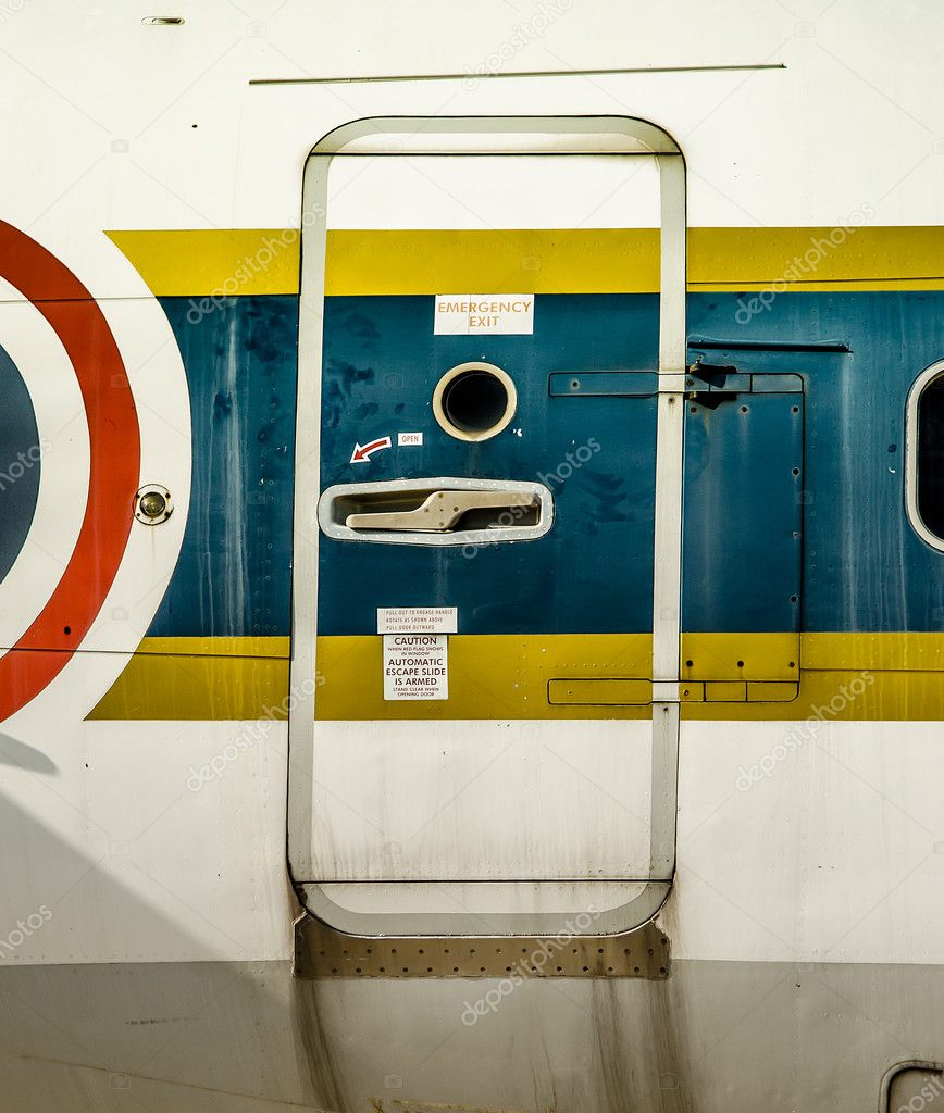 Emergency door of a plane