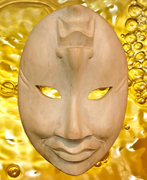 Shiny mask on bubble background — Stock Photo, Image
