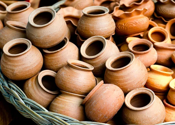 Grupo de cerâmica de barro — Fotografia de Stock