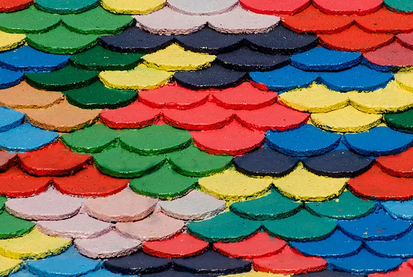 Colorido de telhado de azulejo — Fotografia de Stock