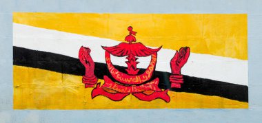 brunei Sultanlığı duvar boyama bayrağı