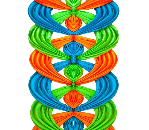 Fita azul e verde e laranja isolada sobre fundo branco — Fotografia de Stock