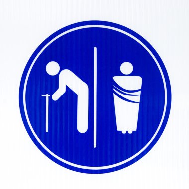 yaşlı adamlar, kadınlar ve monk in tuvalet işareti