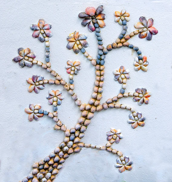 Diseño de concha de árbol y flor — Foto de Stock