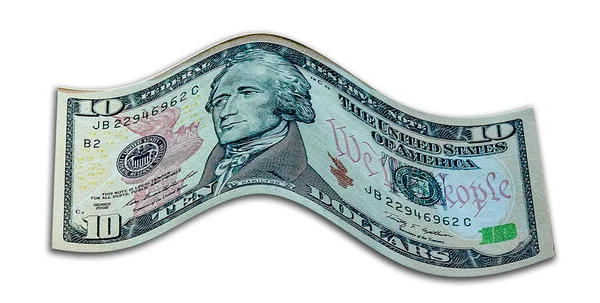 Banknote ten dollar bill — Stock Photo, Image