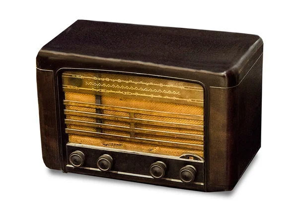 Vintage Radio isoliert auf weißem Hintergrund — Stockfoto