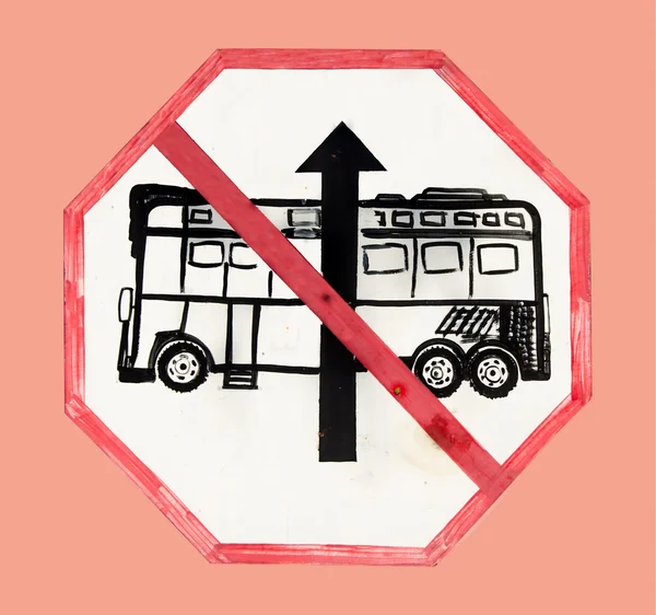 Sign no bus entrance — Stock Photo, Image