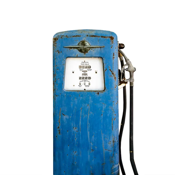 孤立的白色背景上的旧燃气泵 — 图库照片