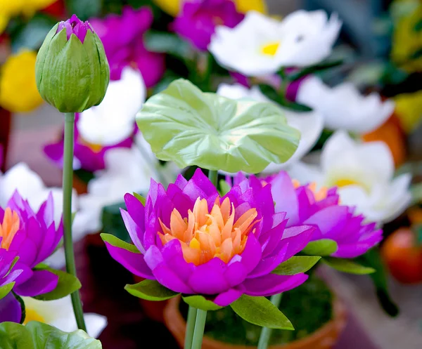 Beautiful of artificial lotus — Stock Photo, Image