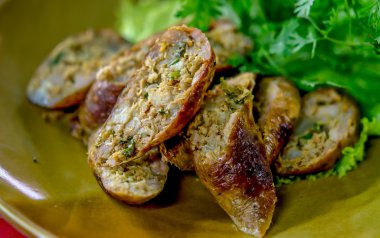 yerli ızgara sosis Kuzey Tayland (sai-aua)