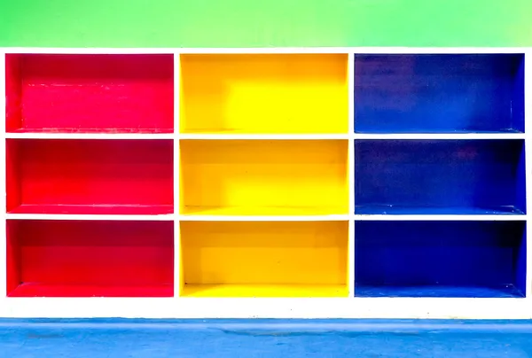 Streszczenie kolorowe półki — Zdjęcie stockowe