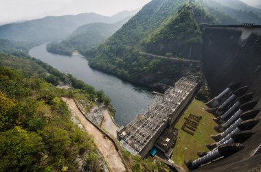 elektrik santrali, bhumibol dam ilindeki tak, Tayland