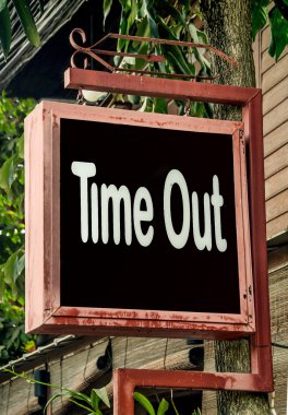 Time out sign clipart