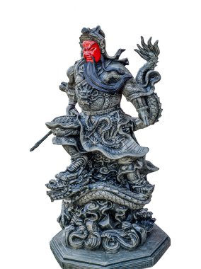 Tanrı onur beyaz zemin üzerine izole guan yu durumu